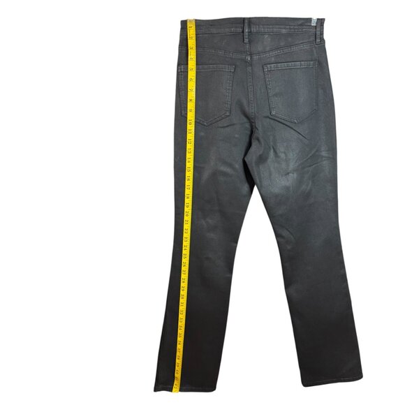 Sam Edelman Penny Bootcut Black Coated Jeans Size 29 NWT High Rise Stretch Denim - Picture 6 of 8